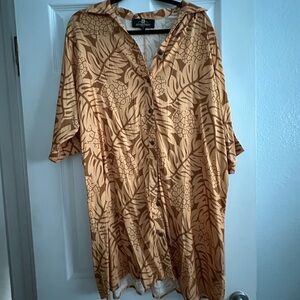 Lex Breezy Aloha Button Down Dress